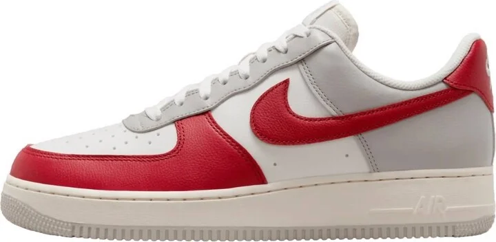 Men's Air Force 1 '07 Lv8 Shoes In Iron Ore/gym Red/pale Ivory