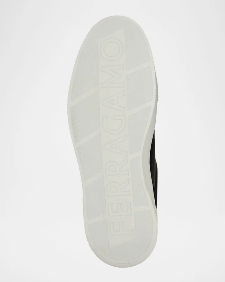 Men's Alaska Gancio Leather Low-Top Sneakers - Image 5