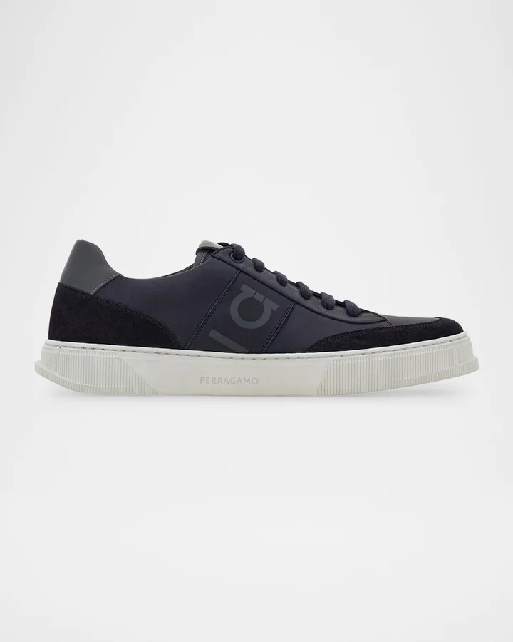 Men's Alaska Gancio Leather Low-Top Sneakers