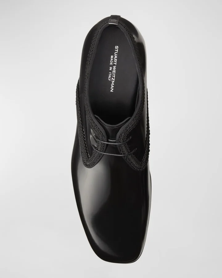 Men's Alastar Fabric-Trim Leather Derby Shoes - Image 4