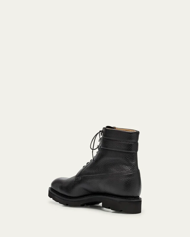 Men's Alder Grained Leather Hiking Boots - Image 5