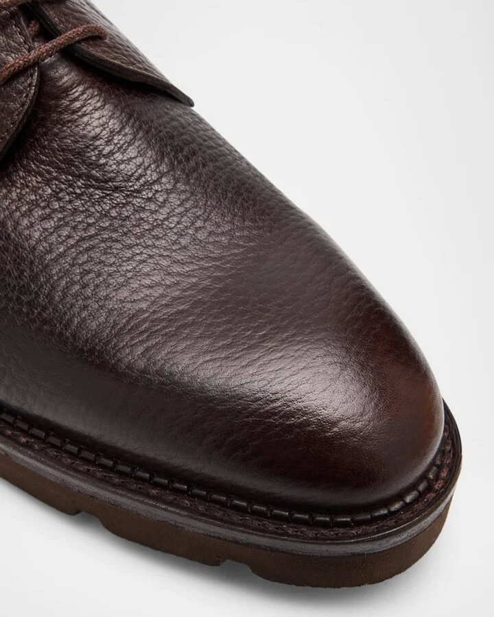 Men's Alder Grained Leather Hiking Boots - Image 2
