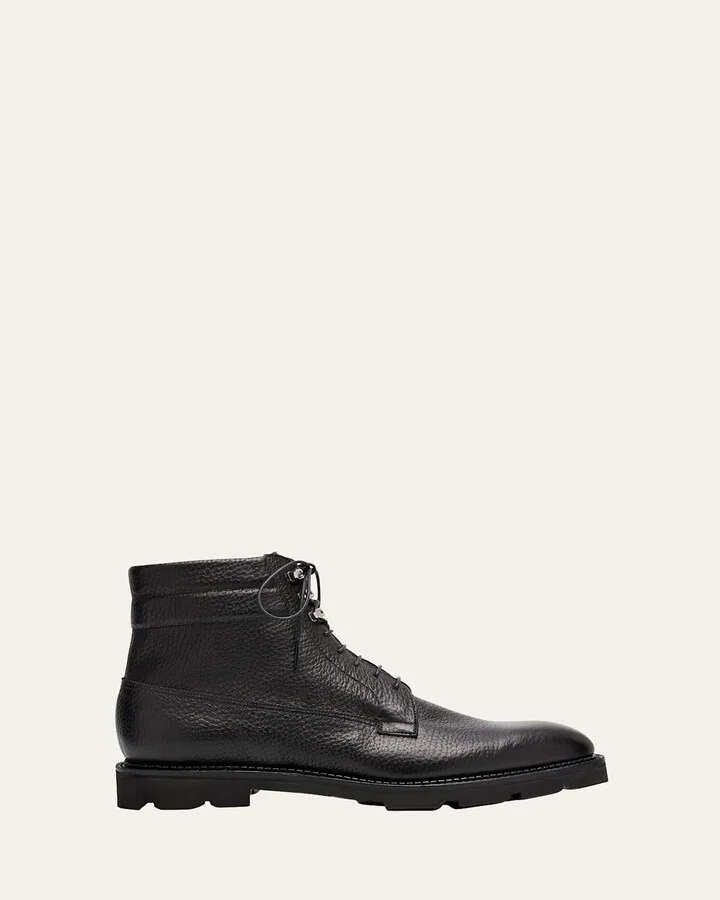 Men's Alder Grained Leather Hiking Boots