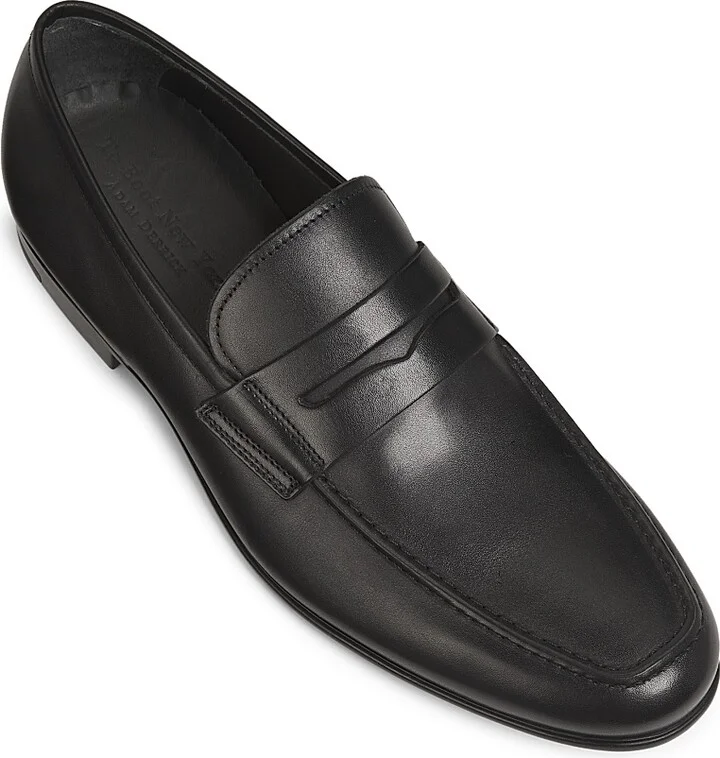 Men's Alek Leather Loafers - Nero - Size 9.5 - Image 4