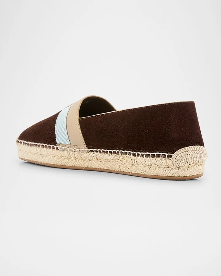 Men's Alfarica Reversed Nubuck Leather Red-Sole Espadrilles - Image 2