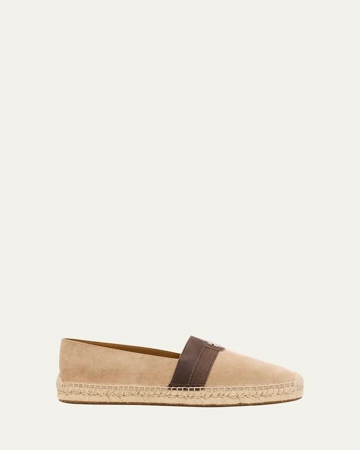 Men's Alfarica Reversed Nubuck Leather Red-Sole Espadrilles