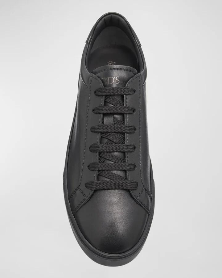 Men's Allacciata Cassetta Leather Low-Top Sneakers - Image 8
