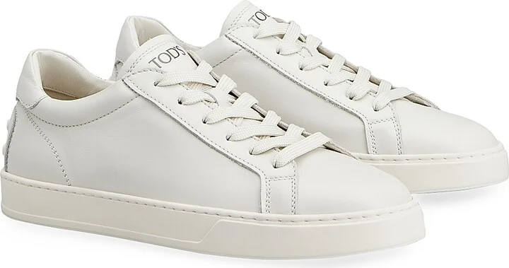 Men's Allacciata Cassetta Leather Sneakers - Bianco Latte - Size 6 - Image 2