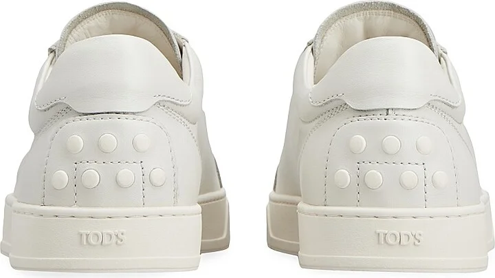 Men's Allacciata Cassetta Leather Sneakers - Bianco Latte - Size 6 - Image 3