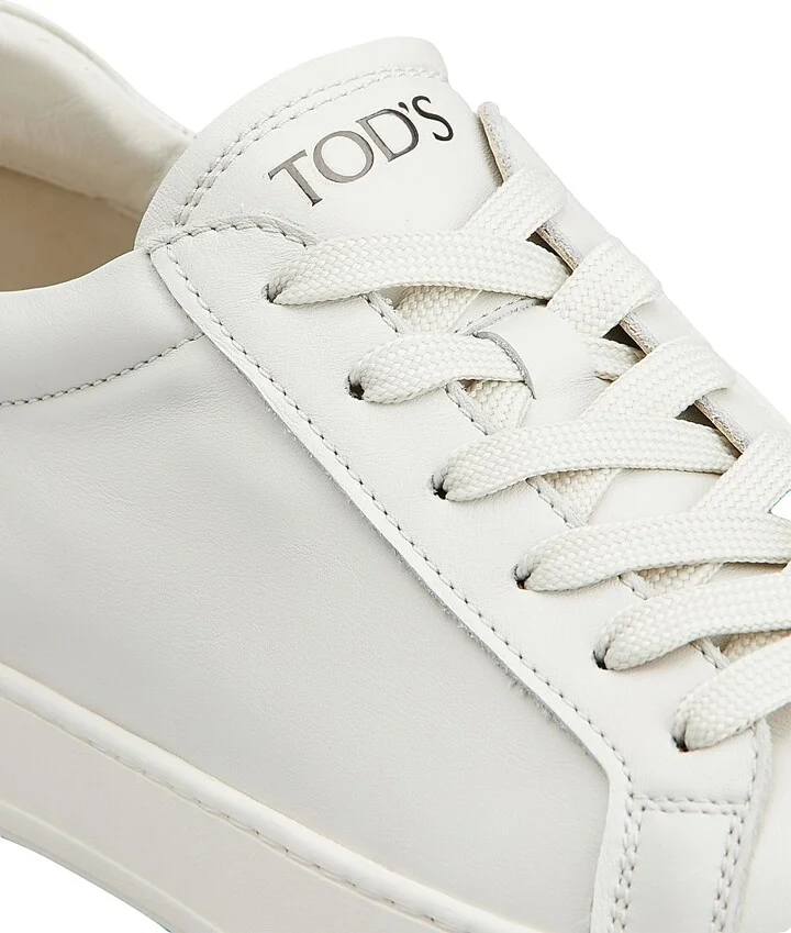 Men's Allacciata Cassetta Leather Sneakers - Bianco Latte - Size 6 - Image 5