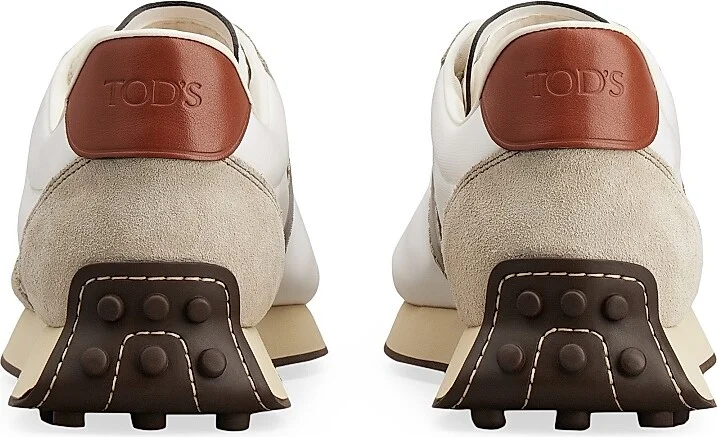 Men's Allacciato Sportivo Active Sneakers - Bianco Light Brown - Size 6 - Image 3