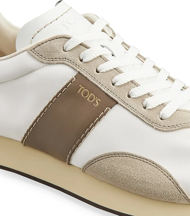 Men's Allacciato Sportivo Active Sneakers - Bianco Light Brown - Size 6 - Image 5