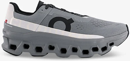 Mens Alloy Silver Cloudmonster Chunky-Sole Mesh Low-Top Trainers 8.5