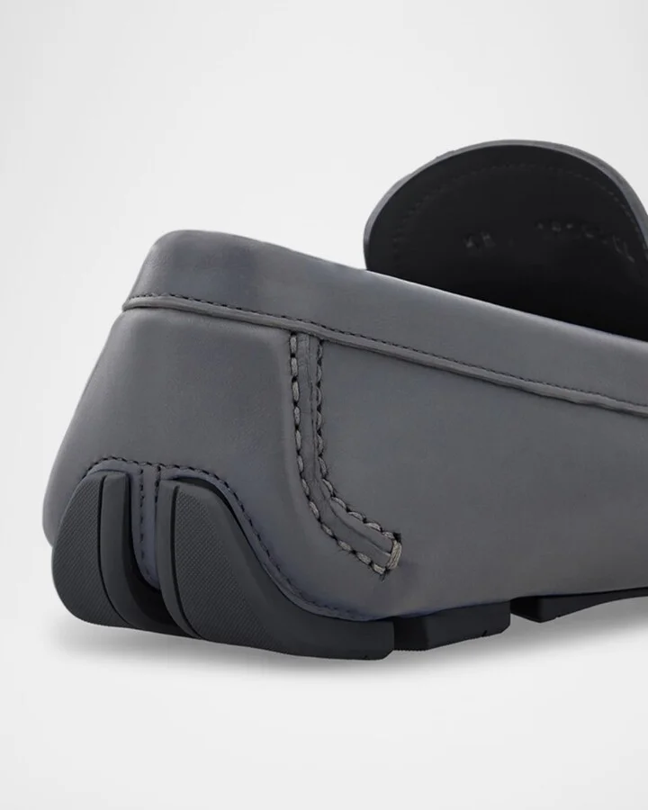 Men's Almeria Gancini-Bit Leather and Suede Drivers - Image 3