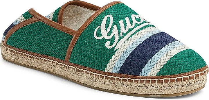 Men's Alonso Woven Logo Espadrilles - Green - Size 9 - Image 2