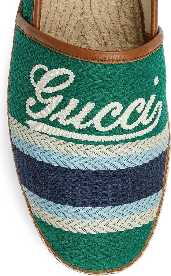 Men's Alonso Woven Logo Espadrilles - Green - Size 9 - Image 5