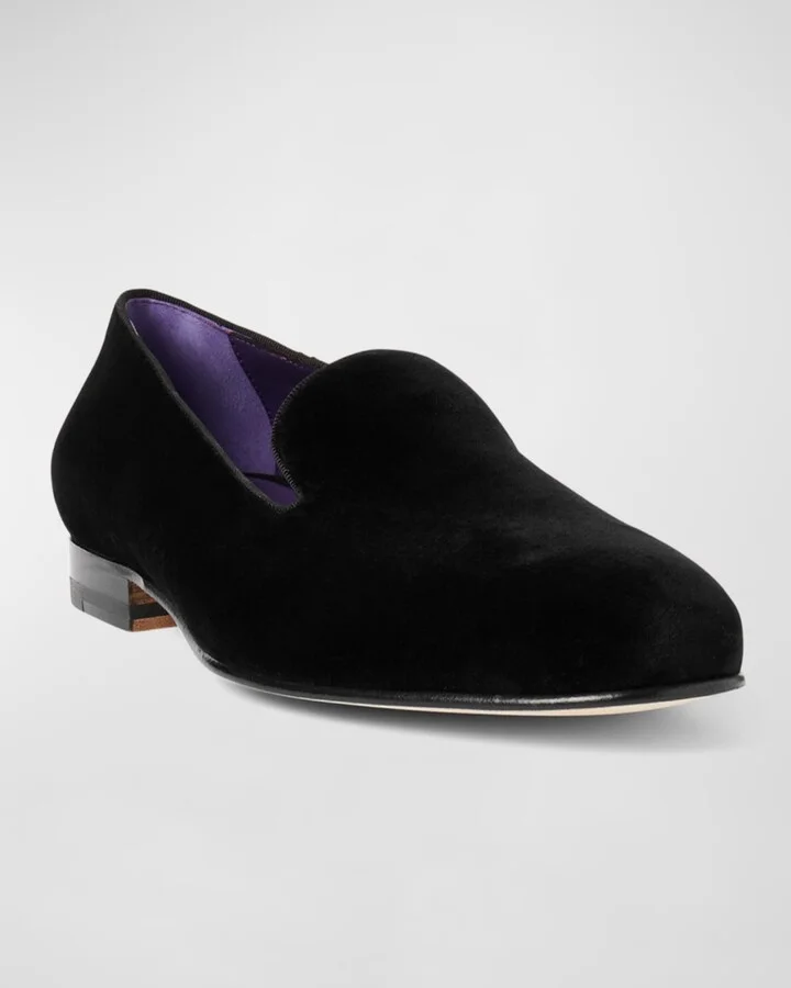 Men's Alonzo Velvet Loafers - Image 3
