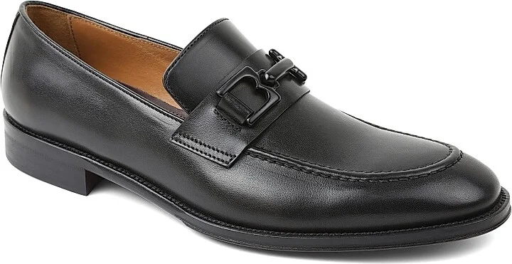 Men's Alpha Leather Penny Loafers - Black - Size 8.5 - Image 2