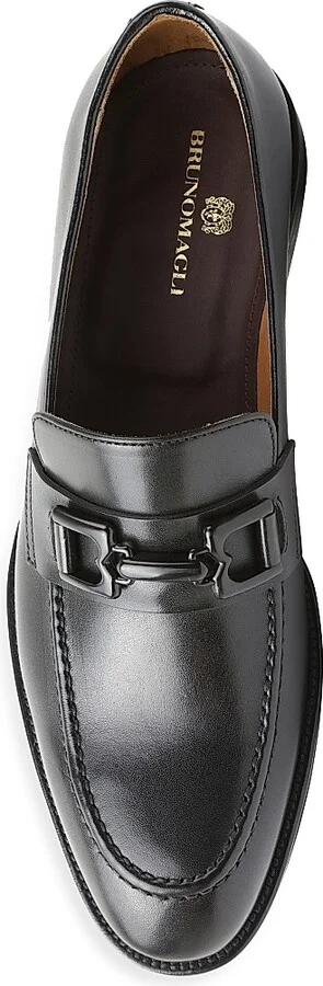 Men's Alpha Leather Penny Loafers - Black - Size 8.5 - Image 4