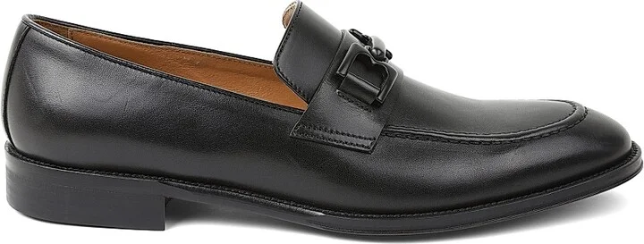 Men's Alpha Leather Penny Loafers - Black - Size 8.5