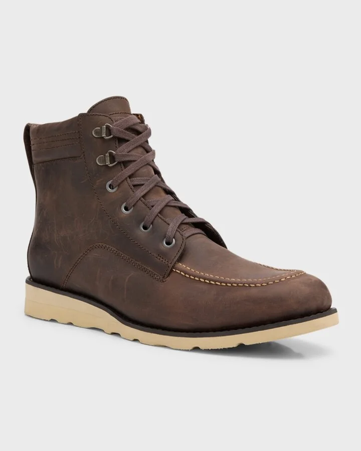 Men's Alpine Descent Leather Hiking Boots - Image 7