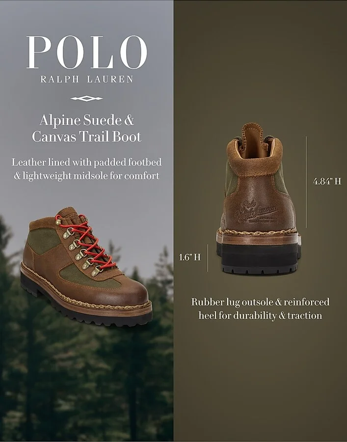 Men's Alpine Waxed Suede Boots - Teak Canopy Olive - Size 10 - Image 6