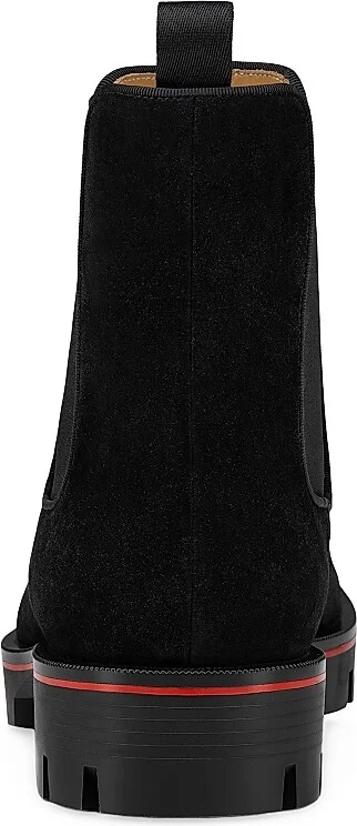 Men's Alpinosol Leather Ankle Booties - Black - Size 6 - Image 3
