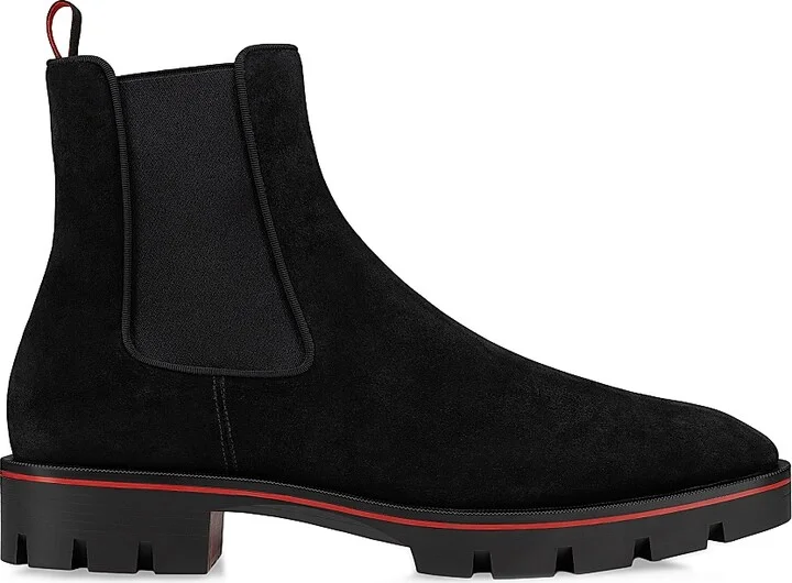Men's Alpinosol Leather Ankle Booties - Black - Size 6