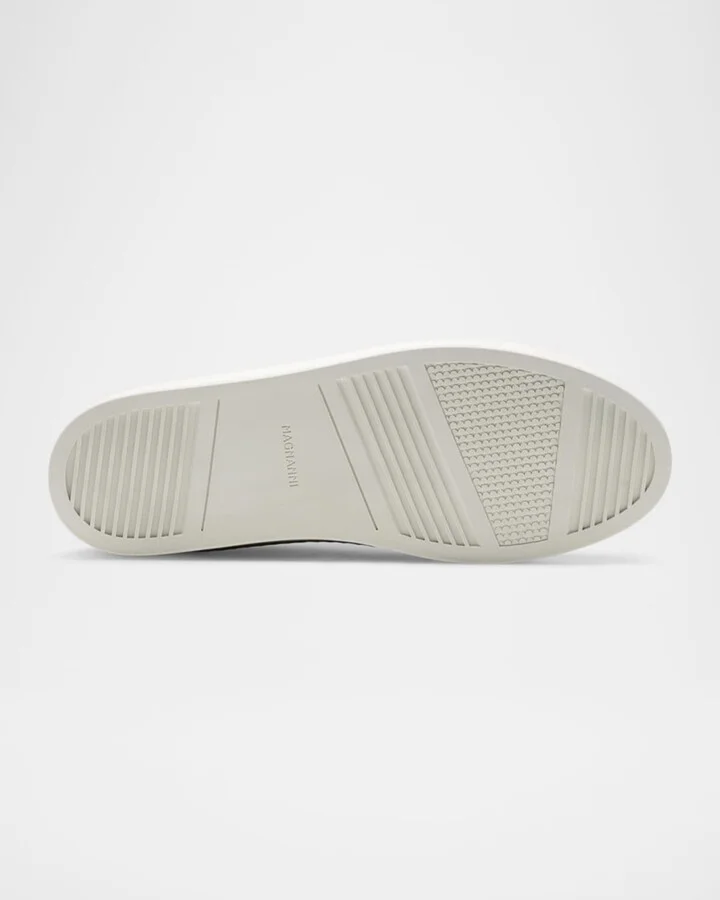 Men's Amadeo Tumbled Leather Low-Top Sneakers - Image 4