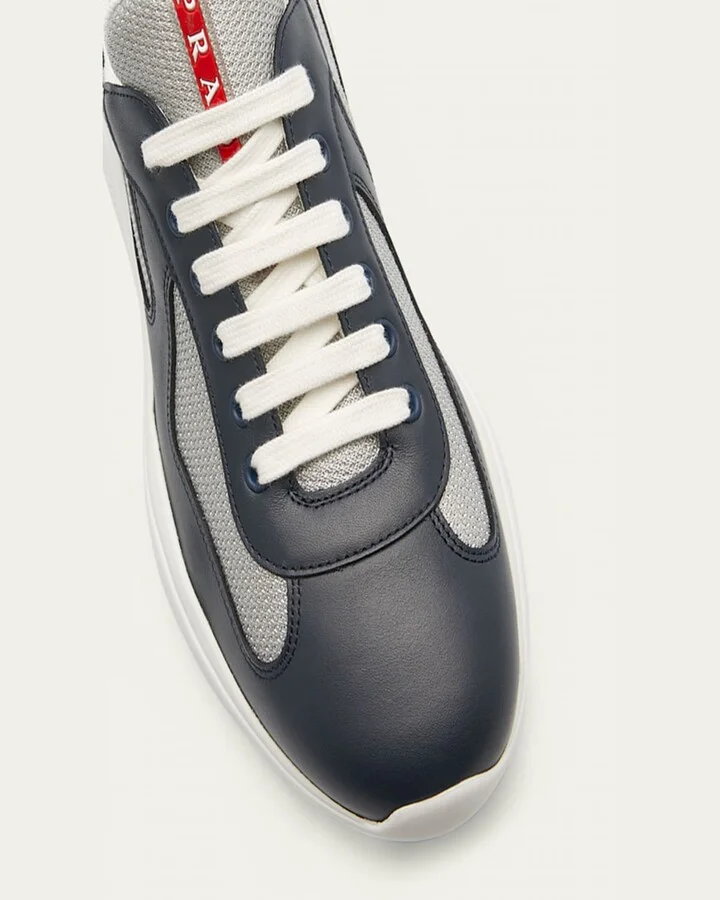 Men's Americas Cup Leather Trainer Sneakers - Image 3