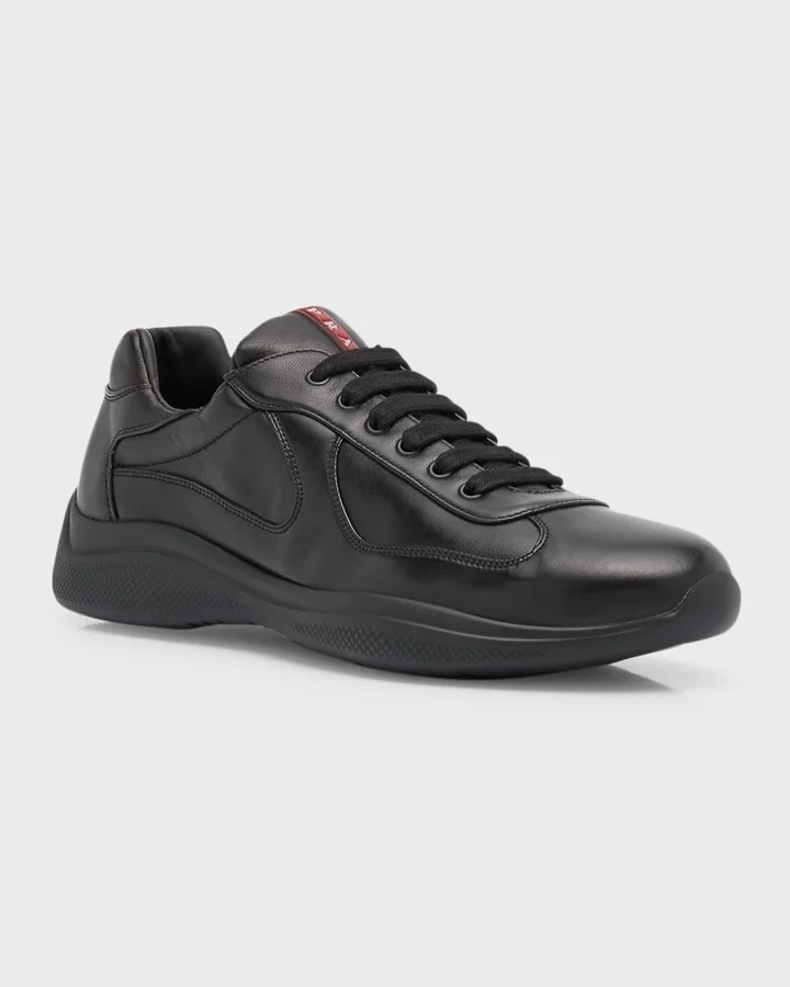 Men's Americas Cup Napa Leather Low-Top Sneakers - Image 10