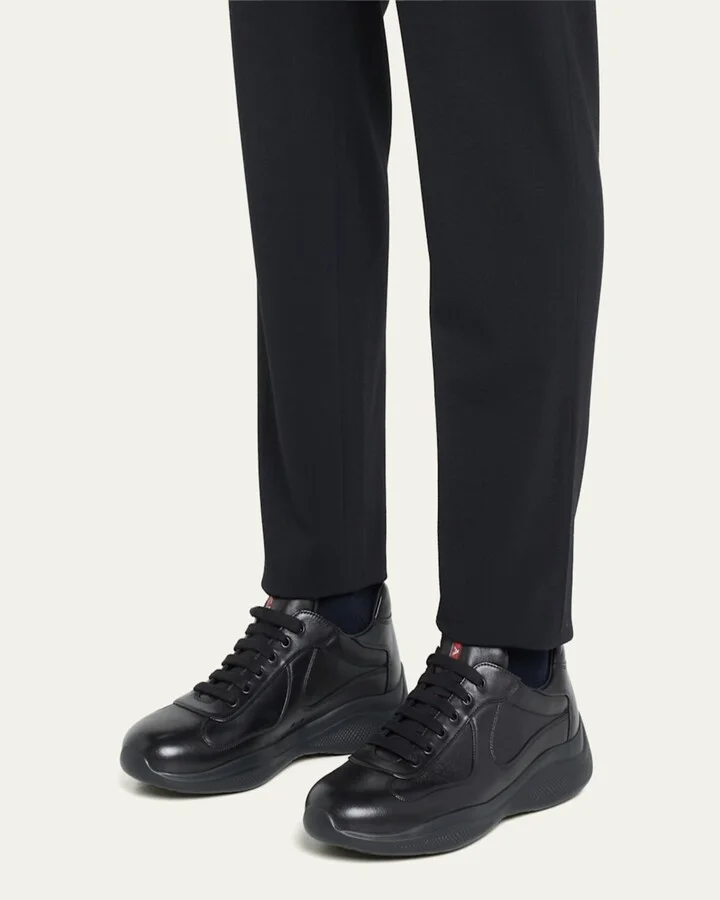 Men's Americas Cup Napa Leather Low-Top Sneakers - Image 6