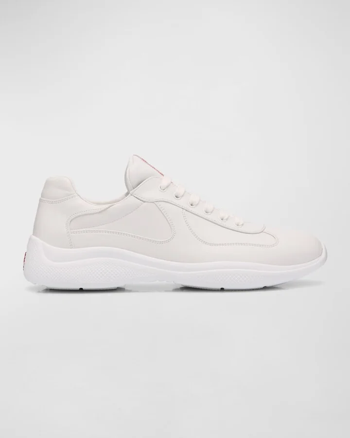 Men's Americas Cup Napa Leather Low-Top Sneakers