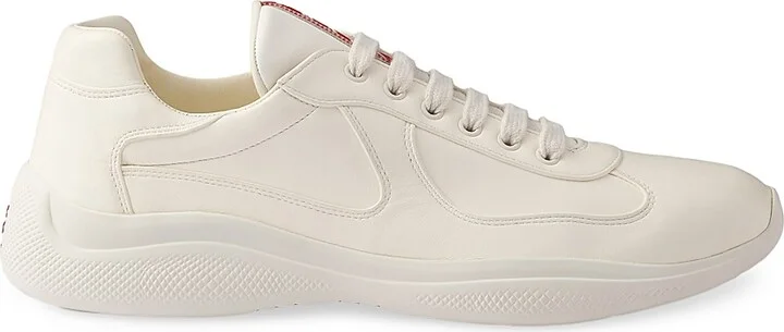 Men's America's Cup Nappa Leather Sneakers - Beige - Size 6