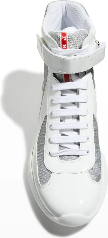 Men's America's Cup Patent Leather High-Top Sneakers - Image 3