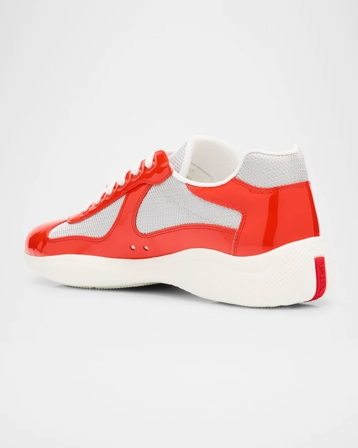 Men's America's Cup Patent Leather Patchwork Sneakers - Image 4