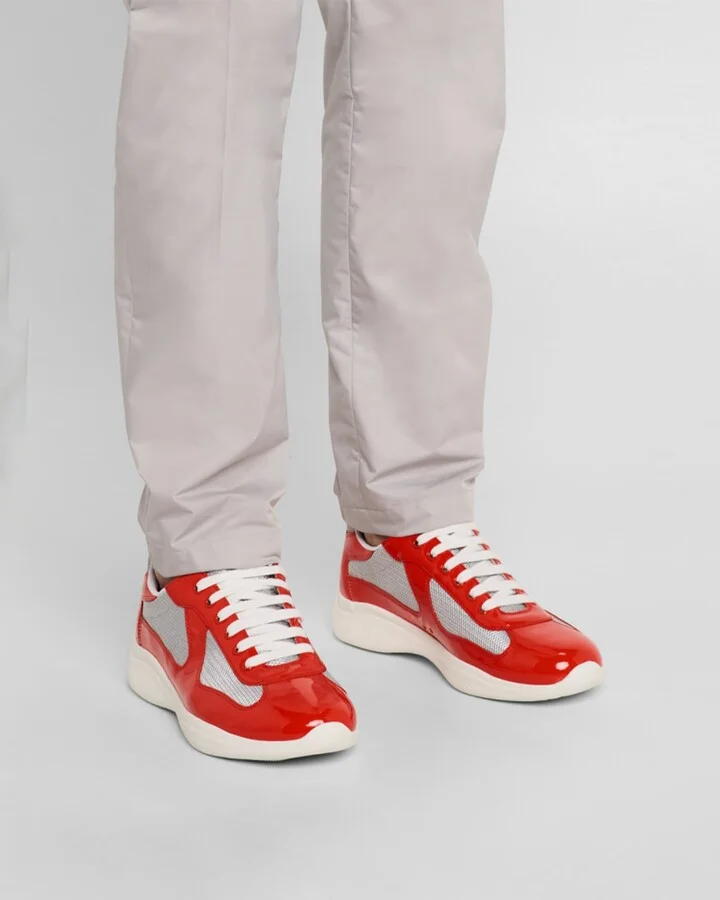 Men's America's Cup Patent Leather Patchwork Sneakers - Image 5