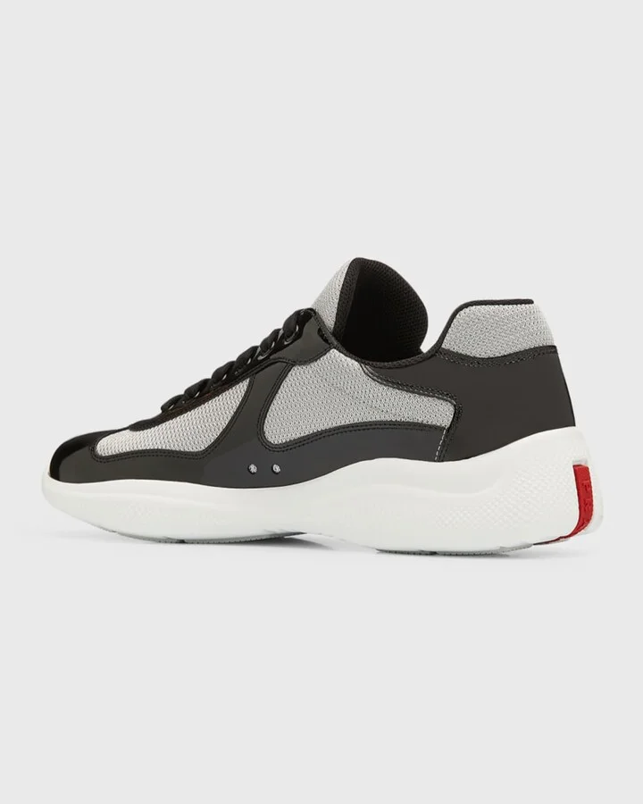 Men's America's Cup Patent Leather Patchwork Sneakers - Image 6