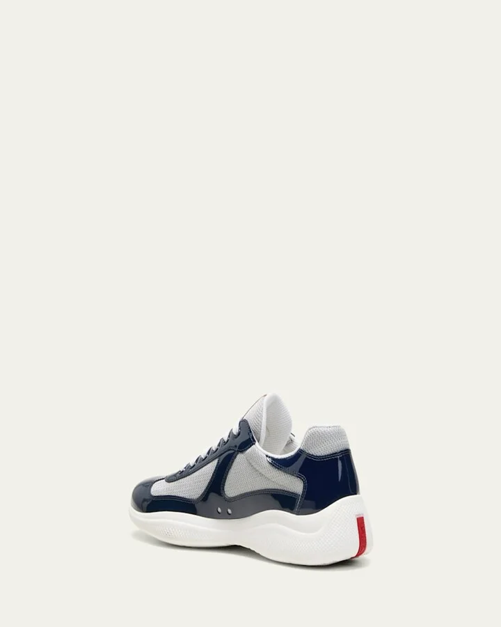 Men's America's Cup Patent Leather Patchwork Sneakers - Image 3