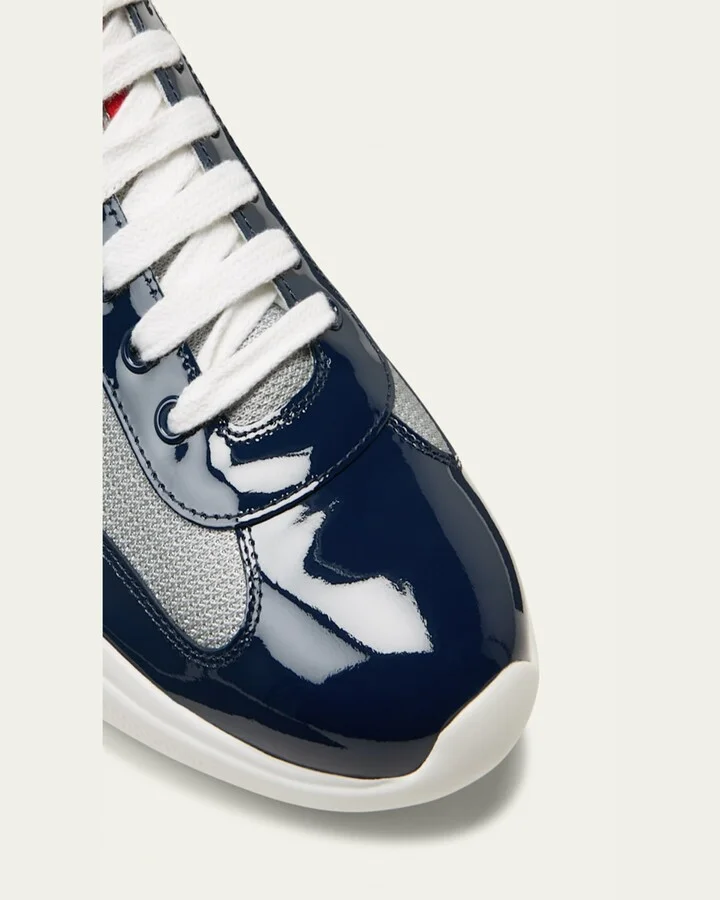Men's America's Cup Patent Leather Patchwork Sneakers - Image 5