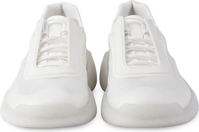 Men's America's Cup Re-Nylon and Bike Fabric Sneakers - White - Size 6 - Image 4