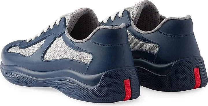Men's America's Cup Soft Rubber and Bike Fabric Sneakers - Navy - Size 6 - Image 3