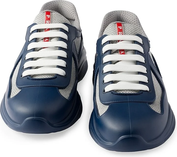 Men's America's Cup Soft Rubber and Bike Fabric Sneakers - Navy - Size 6 - Image 4