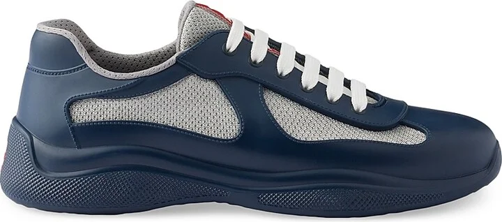Men's America's Cup Soft Rubber and Bike Fabric Sneakers - Navy - Size 6