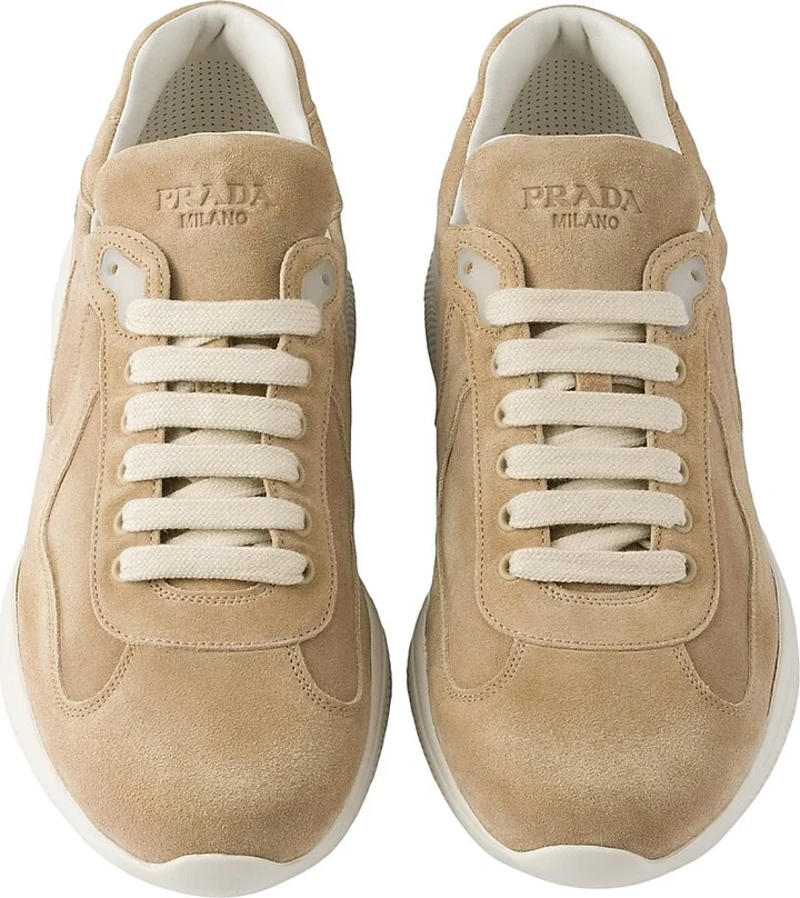 Men's America's Cup Suede Sneakers - Beige Khaki - Size 7.5 - Image 2