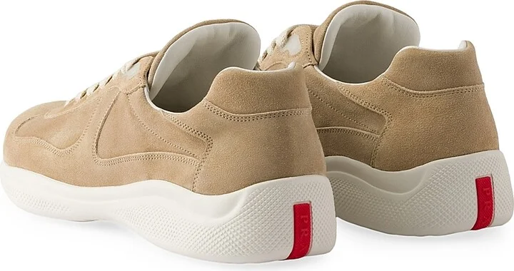 Men's America's Cup Suede Sneakers - Beige Khaki - Size 7.5 - Image 3