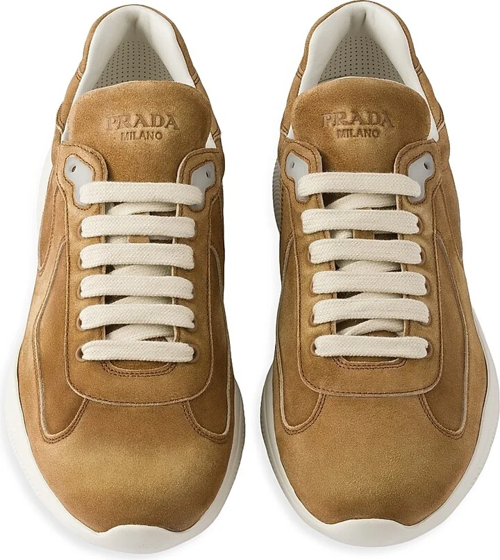 Men's America's Cup Suede Sneakers - Beige Khaki - Size 7.5 - Image 5