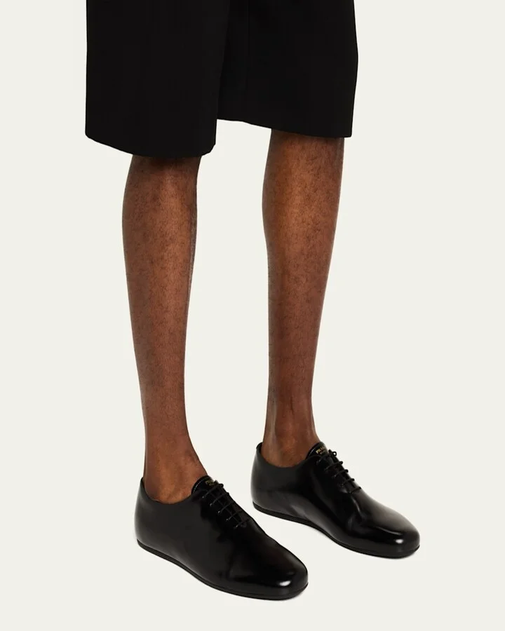 Men's Analog Brushed Leather Oxfords - Image 3