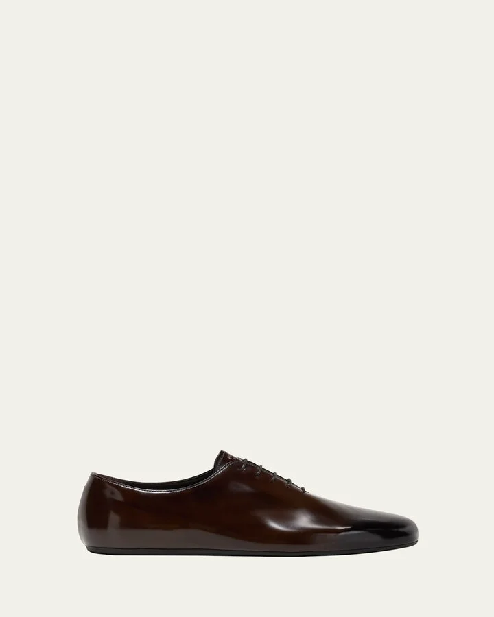Men's Analog Brushed Leather Oxfords