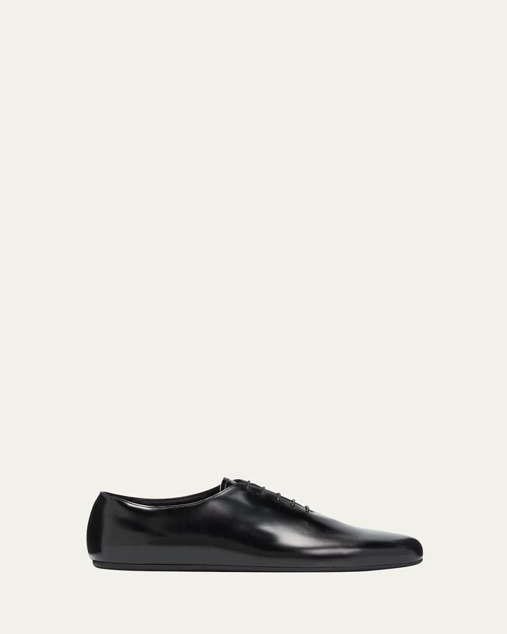 Men's Analog Brushed Leather Oxfords